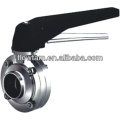 sanitary stainless steel welded butterfly valve